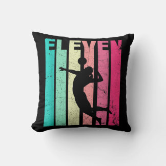 ザ誕生日レトロバレーボール愛好家Years Old Bir クッション