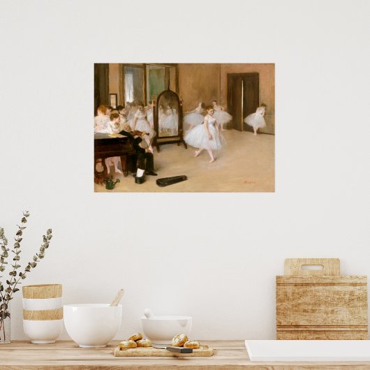 ザ踊りクラスバイエドガー・デガス ポスター (キッチン)