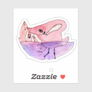 ザ踊りフラミンゴ シール