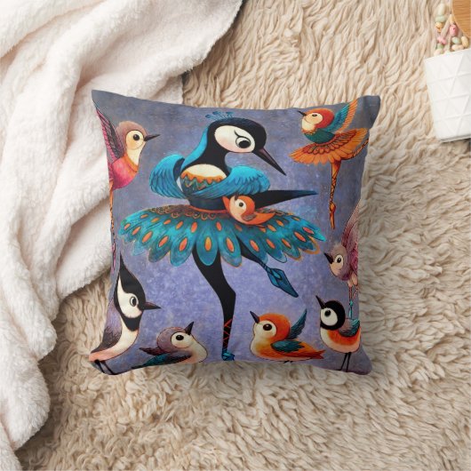 ザ踊り孔雀 クッション (ブランケット)