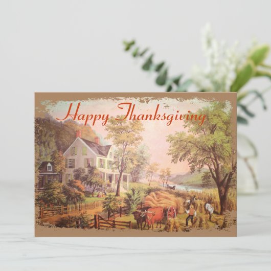 ザ農家ハーベストサンクスギビング招待状 招待状 (スタンド正面)