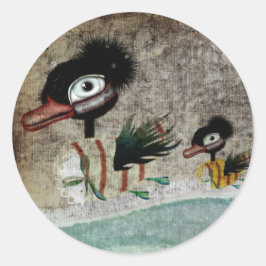 ザ醜いアヒル童話ヴィンテージシール ラウンドシール