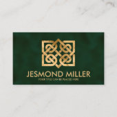 ザ金ゴールドダラケルト結び目模様 名刺 (正面)