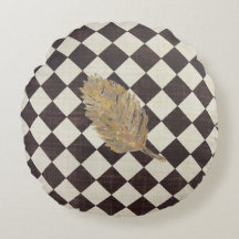 ザ金ゴールドリーフダイヤモンドラウンド装飾用クッション