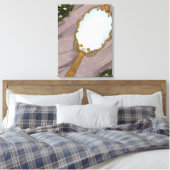 ザ鏡I黄金の鏡オンザグラス キャンバスプリント (インサイチュ (寝室))