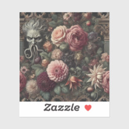 ザ開花イーターの説教 – ゴシック様式のバロックフローラ シール