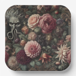 ザ開花イーターの説教 – ゴシック様式のバロックフローラ ペーパープレート