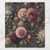 ザ開花イーターの説教 – ゴシック様式のバロックフローラ ワインラベル (シングルラベル)