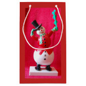 ザ霜の降りた雪だるまクリスマス抱き枕 スモールペーパーバッグ (裏面)