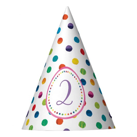 ザ非常に空腹なキャタピラーバタフライ誕生日 パーティーハット (正面)