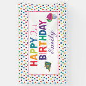 ザ非常に空腹なキャタピラーバタフライ誕生日 横断幕 (縦)