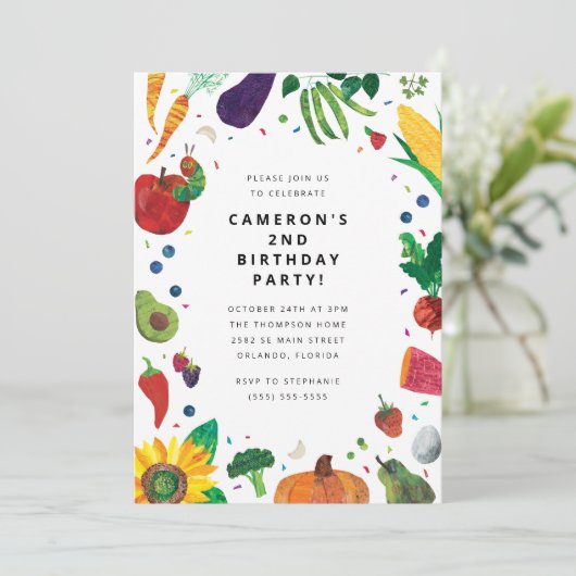 ザ非常に空腹のキャタピラーフルーツ誕生日 招待状 (スタンド正面)