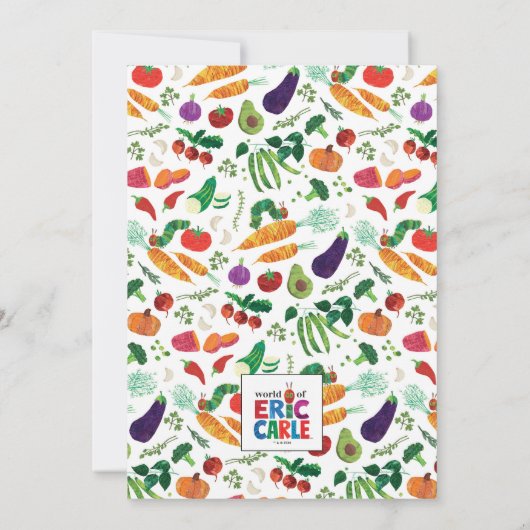 ザ非常に空腹のキャタピラーフルーツ誕生日 招待状 (裏面)