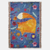 ザ頭が切れるキツネイン・フラワーガーデン スローブランケット (正面縦)