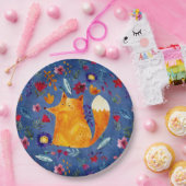 ザ頭が切れるキツネイン・フラワーガーデン ペーパープレート (パーティー)