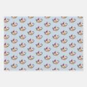 ザ飛んでいるクリスマス豚 ラッピングペーパーシート (正面3)