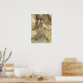 ザ魔法カップ、ヴィンテージファンタジーアート ポスター (キッチン)