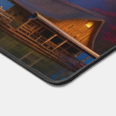 ザ魚釣りキャビン・イン・ザ・コーブ・アンダーザムーン デスクマット (コーナー)