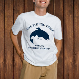 ザ魚釣りクルー魚釣りバチュラーパーティ Tシャツ