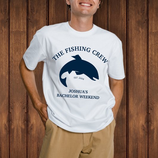 ザ魚釣りクルー魚釣りバチュラーパーティ Tシャツ