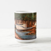 ザ魚釣りヴィレッジオリジナルハンドア色彩の鮮やかートワーク コーヒーマグカップ (中央)