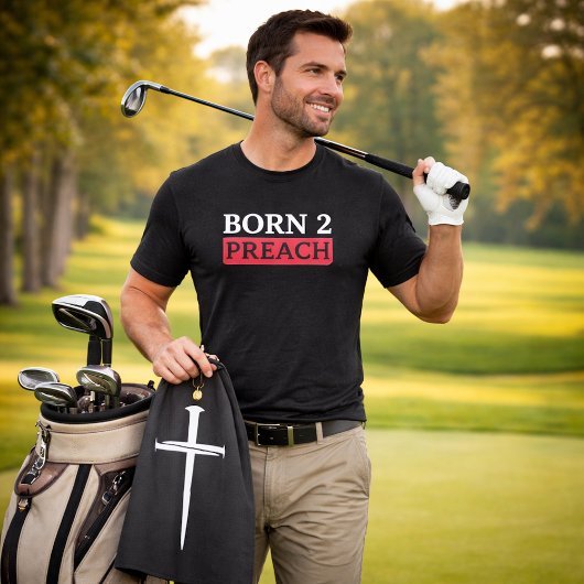 ザ3爪、 ネイルホワイトクロスクリスチャン ゴルフタオル