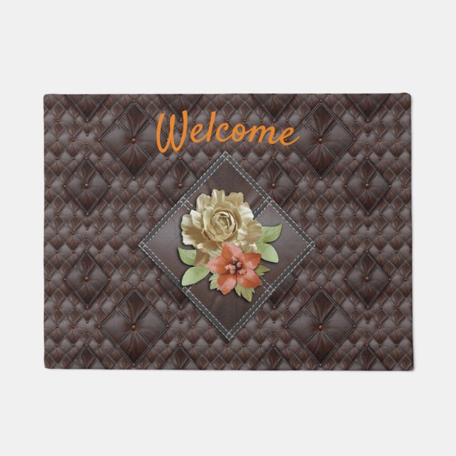 ザ3Dレザーアカデミアデコール ドアマット (正面)