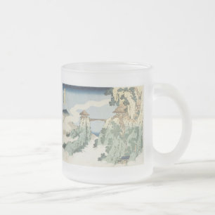 『ザ·ぶら下がったクラウド·ブリッジ』北斎、1834年Mug フロストグラスマグカップ
