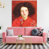 ザ・アイリッシュ・ガール1860年(キャンバス上の油をbに置く) キャンバスプリント (インサイチュ (リビング))