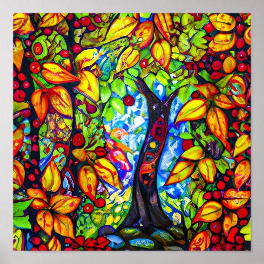 ザ・アップル・ツリー・シュール・デジタル・アート ポスター (正面)