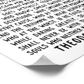 ザ・アリーナの男セオドア・ルーズベルト引用文 ポスター (角)