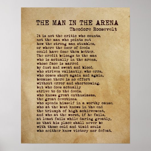 ザ・アレーナの男セオドア・ルーズベルト・アート・プリント ポスター (正面)