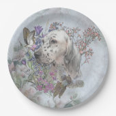 ザ・イングリッシュセッターポートレートアート ペーパープレート (正面)