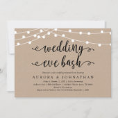 ザ・イヴ・結婚バッシュ・クラフト・リ素朴ハーサル・ディナー 招待状 (正面)