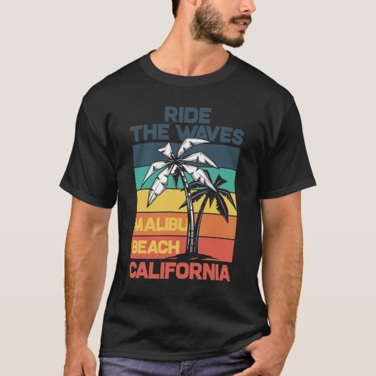 ザ・ウェーブマリブビーチカリフォルニア Tシャツ (正面)