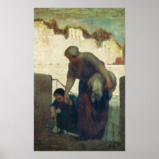 ザ・ウォッシャーウーマン， c.1860-61 ポスター (正面)