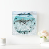 ザ・ウォーターズのサメ スクエア壁時計 (ホーム)