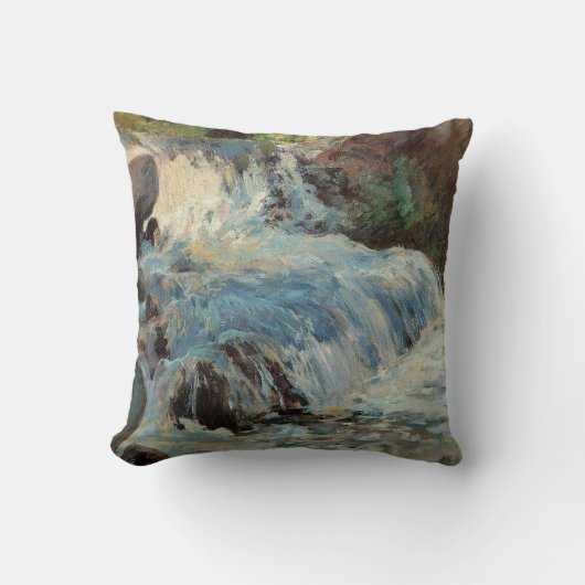ザ・ウォーターフォール・バイ・トワックマンヴィンテージ印象主義 クッション (正面)