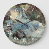 ザ・ウォーターフォール・バイ・トワックマンヴィンテージ印象主義 ラージ壁時計 (正面)