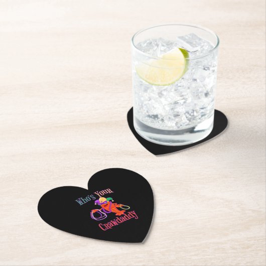 『ザ·ウ·ザ·クロダディ·マルディ·グラ·クロフィッシュ·ビーズマスク』 ペーパーコースター (インサイチュ)