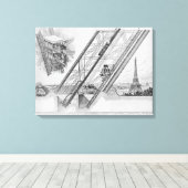 ザ・オーチスエレベーターinエッフェルタワー キャンバスプリント (インサイチュ (ウッドフロア))