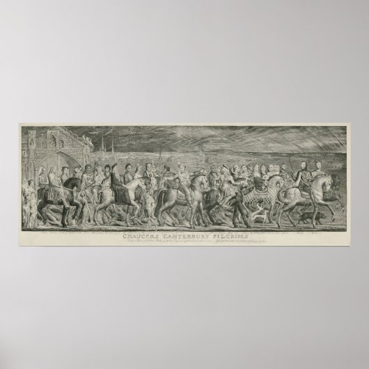 ザ・カンタベリー巡礼者byウィリアム・ブレイク ポスター (正面)