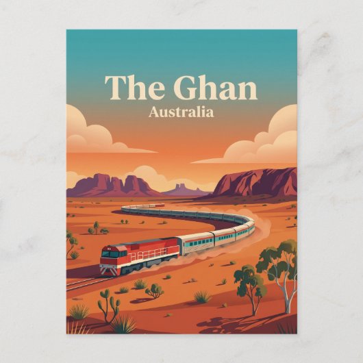 ザ・ガン オーストラリア大陸横断鉄道の旅 ポストカード (正面)