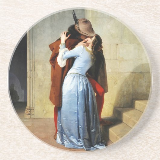 ザ・キス - フランチェスコ・ハイエツ 「Il Bacio」 コースター (正面)