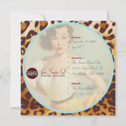 ザ・キッチ・ビッチ : まだ結婚してない! 招待状 (裏面)
