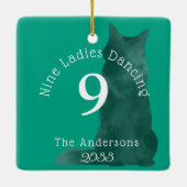 ザ・キャッツ12日・オブ・クリスマスデー9 カスタムクリスマス セラミックオーナメント (裏面)