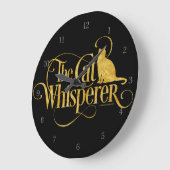 ザ・キャット・ウィスパラー ラージ壁時計 (傾斜)