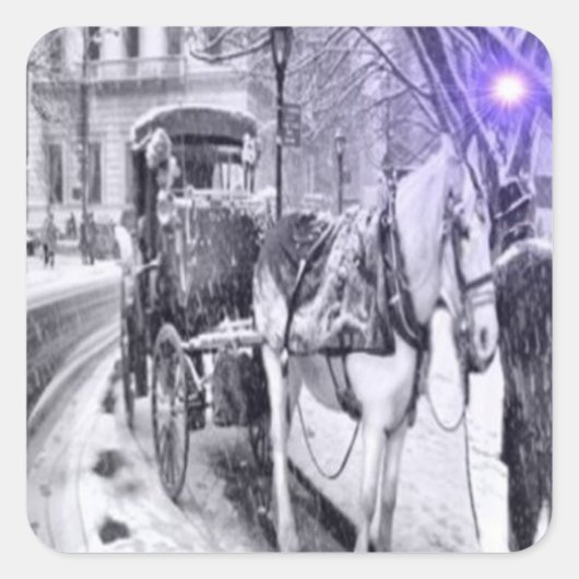 ザ・キャリッジ・ドライバ、美しいステッカー スクエアシール (正面)