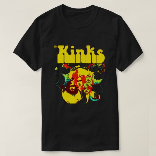ザ・キンクス・ラブ・ロックバンド・アート必須Tシャツ Tシャツ (デザイン正面)