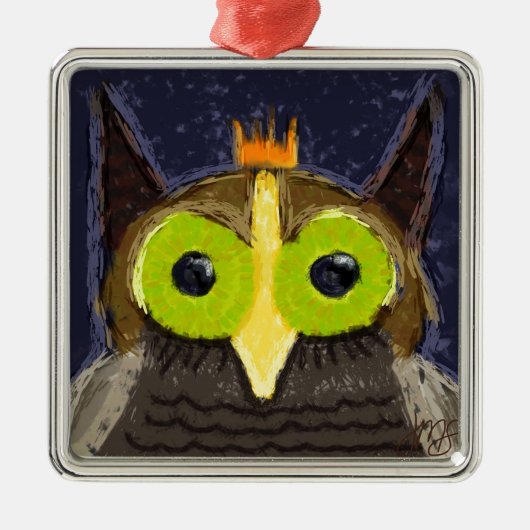 ザ・キングリー・フクロウ メタルオーナメント (正面)